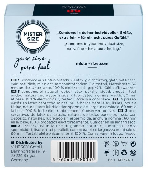 Mister Size Mister Size 60mm pack of 3 Mister Size Mister Size 60mm pack of 3