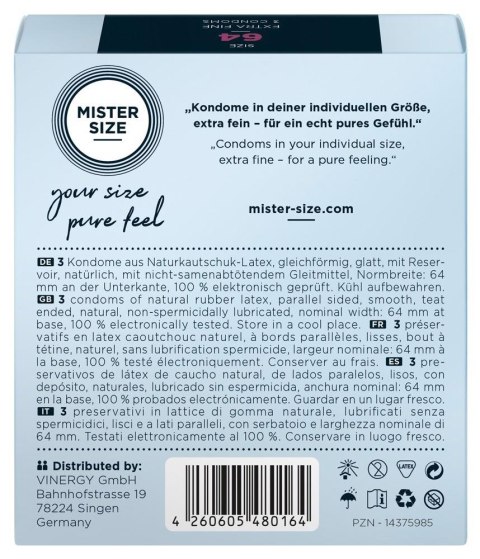 Mister Size Mister Size 64mm pack of 3 Mister Size Mister Size 64mm pack of 3