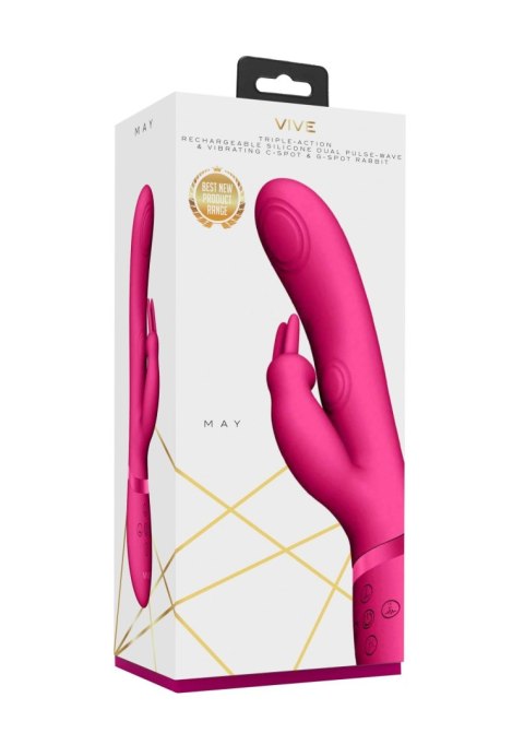 Vive May - Pulse-Wave & C-spot & G-Spot Wibrator króliczek, rabbit - Pink