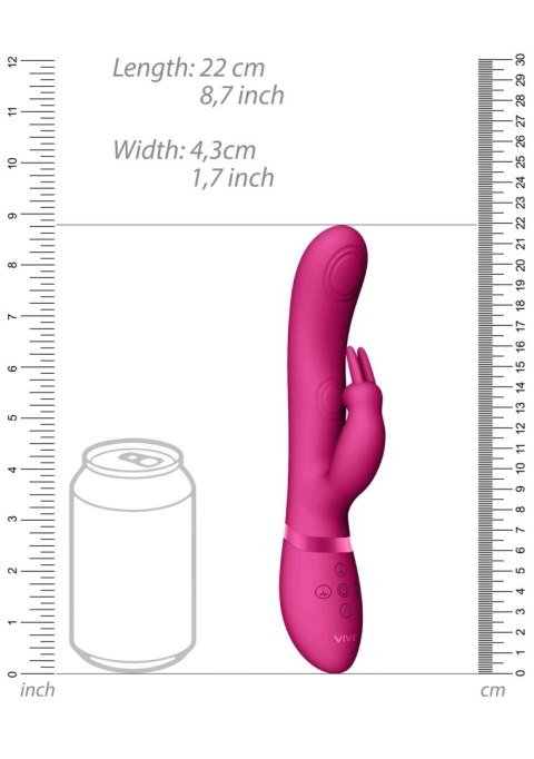Vive May - Pulse-Wave & C-spot & G-Spot Wibrator króliczek, rabbit - Pink