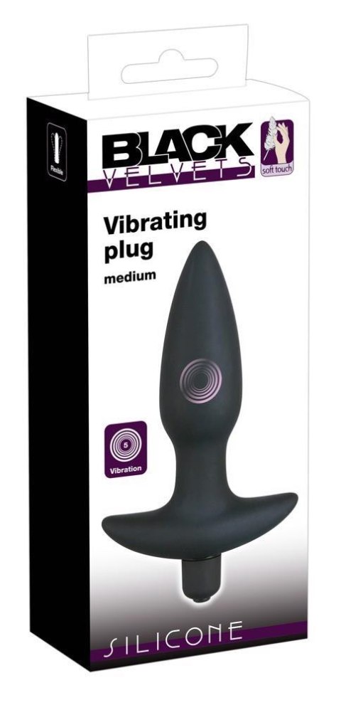 Black Velvets Black Velvet Vibr.Medium Plug, korek analny Black Velvets Black Velvet Vibr.Medium Plug, korek analny