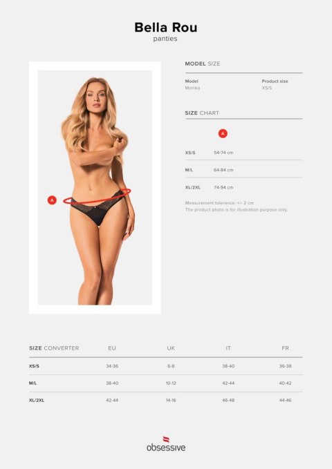 Obsessive Bielizna-Bella Rou figi XS/S Obsessive Bielizna-Bella Rou figi XS/S