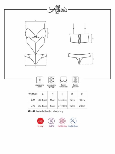 Obsessive Bielizna-Alluria body L/XL Obsessive Bielizna-Alluria body L/XL