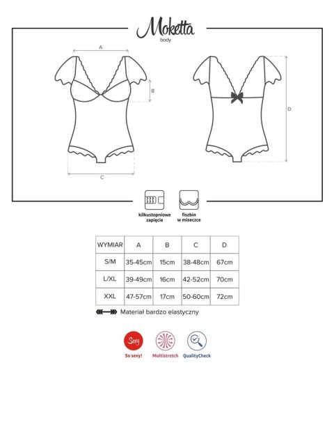 Obsessive Bielizna Dzień Kobiet-Moketta body S/M Obsessive Bielizna Dzień Kobiet-Moketta body S/M