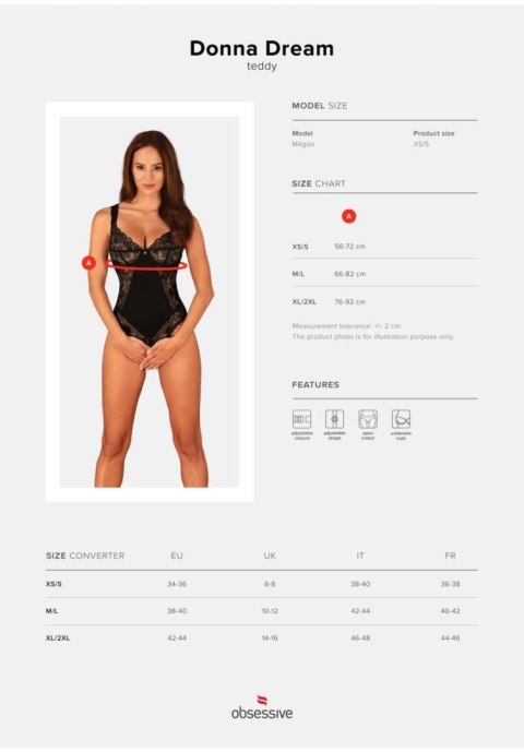 Obsessive Donna Dream body otwarte XL/2XL Obsessive Donna Dream body otwarte XL/2XL