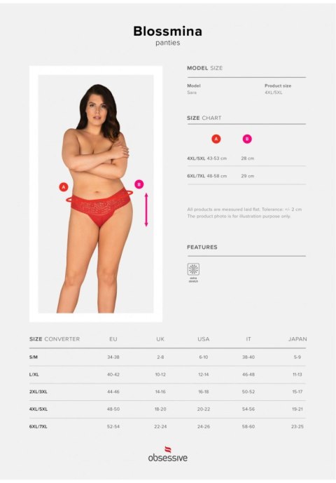 Obsessive Bielizna-Blossmina figi 4XL/5XL Obsessive Bielizna-Blossmina figi 4XL/5XL