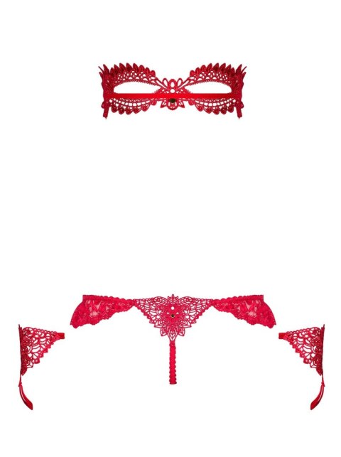 Obsessive Bielizna Dzień Kobiet-Hetea komplet 3-częściowy czerwony L/XL Obsessive Bielizna Dzień Kobiet-Hetea komplet 3-częściowy czerwony L/XL