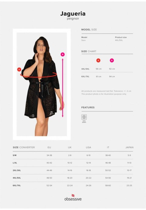 Obsessive Bielizna Dzień Kobiet-Jagueria peniuar 6XL/7XL Obsessive Bielizna Dzień Kobiet-Jagueria peniuar 6XL/7XL