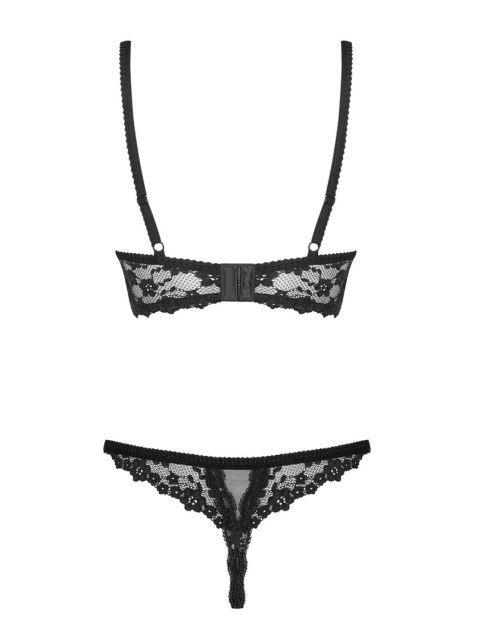 Obsessive Bielizna Dzień Kobiet-Letica komplet 2-częściowy otwarty czarny S/M Obsessive Bielizna Dzień Kobiet-Letica komplet 2-częściowy otwarty czarny S/M