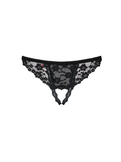 Obsessive Bielizna-Letica stringi otwarte czarne L/XL Obsessive Bielizna-Letica stringi otwarte czarne L/XL