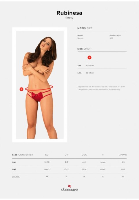 Obsessive Bielizna-Rubinesa stringi L/XL Obsessive Bielizna-Rubinesa stringi L/XL