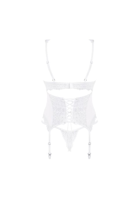Obsessive Bielizna-Amor Blanco gorset i stringi biały L/XL Obsessive Bielizna-Amor Blanco gorset i stringi biały L/XL