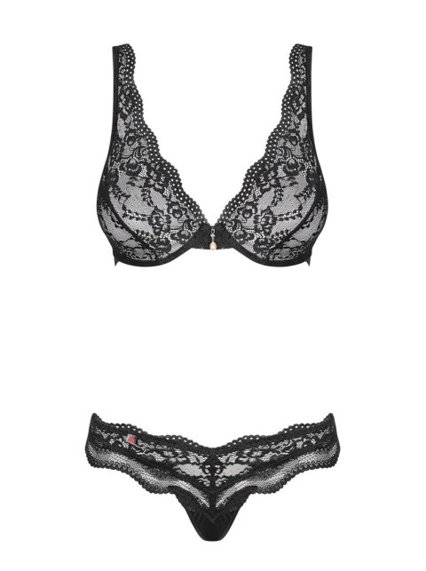 Obsessive Bielizna Dzień Kobiet-Luvae komplet 2-częściowy Czarny L/XL Obsessive Bielizna Dzień Kobiet-Luvae komplet 2-częściowy Czarny L/XL