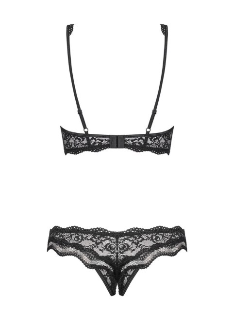 Obsessive Bielizna Dzień Kobiet-Luvae komplet 2-częściowy otwarty Czarny L/XL Obsessive Bielizna Dzień Kobiet-Luvae komplet 2-częściowy otwarty Czarny L/XL