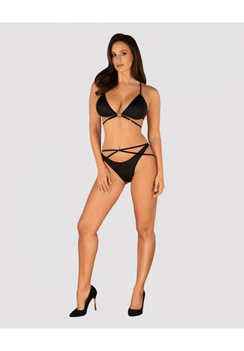 Obsessive Cobra Nive komplet 2-częściowy czarny S/M Obsessive Cobra Nive komplet 2-częściowy czarny S/M