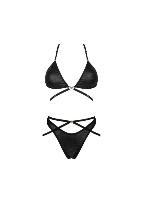 Obsessive Cobra Nive komplet 2-częściowy czarny S/M Obsessive Cobra Nive komplet 2-częściowy czarny S/M