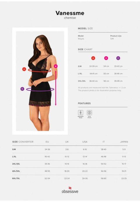 Obsessive Vanessme koszulka i string S/M Obsessive Vanessme koszulka i string S/M