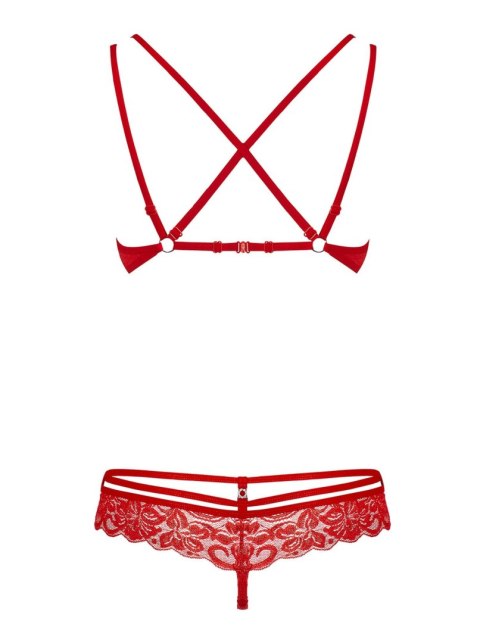 Obsessive Bielizna-860-SET-3 komplet 2-częściowy czerwony S/M Obsessive Bielizna-860-SET-3 komplet 2-częściowy czerwony S/M