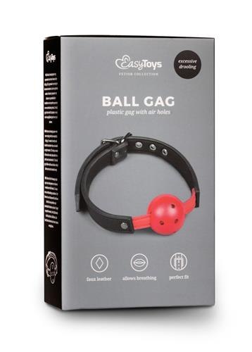 EasyToys Knebel-Ball Gag With PVC Ball - Red EasyToys Knebel-Ball Gag With PVC Ball - Red