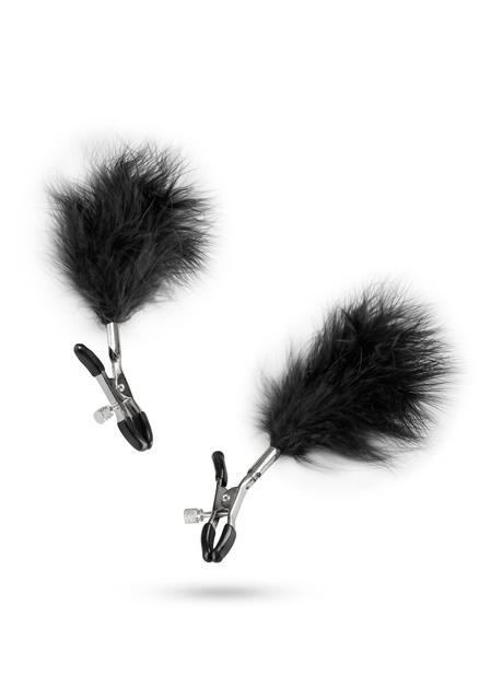 EasyToys Stymulator-Adjustable Nipple Clamps With Feathers EasyToys Stymulator-Adjustable Nipple Clamps With Feathers