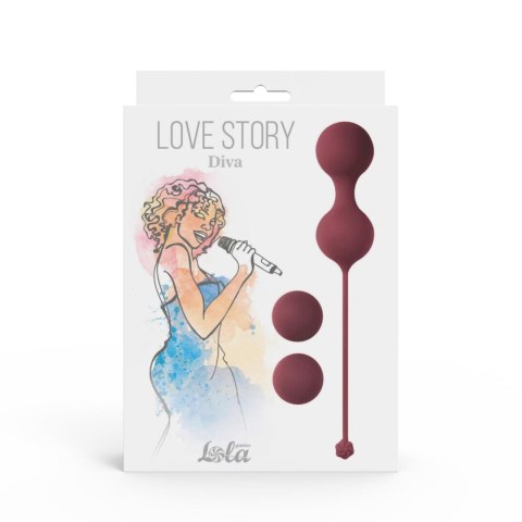 Lola Toys Vaginal balls set Love Story Diva Wine Red Lola Toys Vaginal balls set Love Story Diva Wine Red