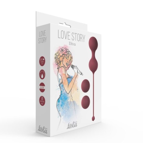Lola Toys Vaginal balls set Love Story Diva Wine Red Lola Toys Vaginal balls set Love Story Diva Wine Red