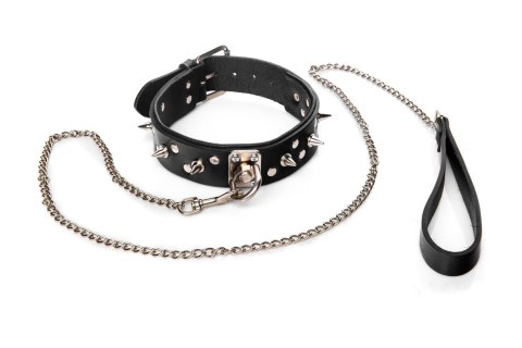 Whips Collections Wiązania-WHIPS obroża męska z ćwiekami i smyczą Whips Collections Wiązania-WHIPS obroża męska z ćwiekami i smyczą