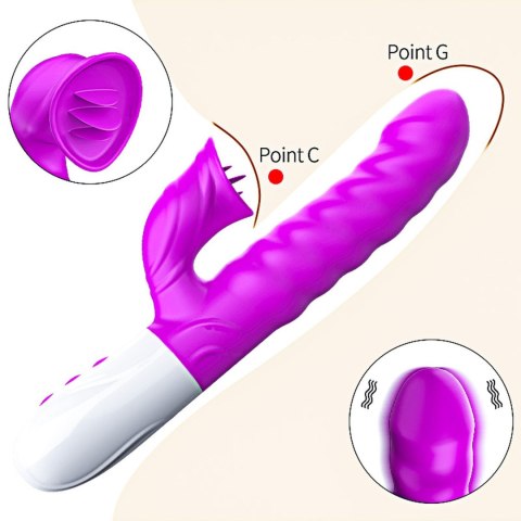 Wibrator Fox Wibrator-Silicon, wibrator 7 Function and Heating Mode, PURPLE Wibrator Fox Wibrator-Silicon, wibrator 7 Function and Heating Mode, PURPLE