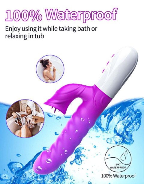 Wibrator Fox Wibrator-Silicon, wibrator 7 Function and Heating Mode, PURPLE Wibrator Fox Wibrator-Silicon, wibrator 7 Function and Heating Mode, PURPLE