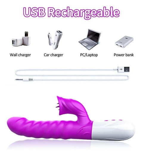 Wibrator Fox Wibrator-Silicon, wibrator 7 Function and Heating Mode, PURPLE Wibrator Fox Wibrator-Silicon, wibrator 7 Function and Heating Mode, PURPLE