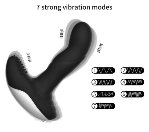 Boss Series Fox Wibrator-Silicone Massager USB 7 Function + Pulsator / Heating BLACK Boss Series Fox Wibrator-Silicone Massager USB 7 Function + Pulsator / Heating BLACK