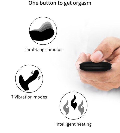 Boss Series Fox Wibrator-Silicone Massager USB 7 Function + Pulsator / Heating BLACK Boss Series Fox Wibrator-Silicone Massager USB 7 Function + Pulsator / Heating BLACK