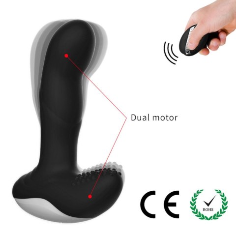 Boss Series Fox Wibrator-Silicone Massager USB 7 Function + Pulsator / Heating BLACK Boss Series Fox Wibrator-Silicone Massager USB 7 Function + Pulsator / Heating BLACK