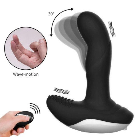 Boss Series Fox Wibrator-Silicone Massager USB 7 Function + Pulsator / Heating BLACK Boss Series Fox Wibrator-Silicone Massager USB 7 Function + Pulsator / Heating BLACK