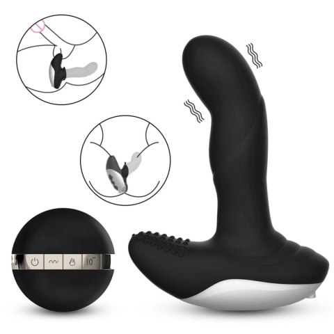 Boss Series Fox Wibrator-Silicone Massager USB 7 Function + Pulsator / Heating BLACK Boss Series Fox Wibrator-Silicone Massager USB 7 Function + Pulsator / Heating BLACK