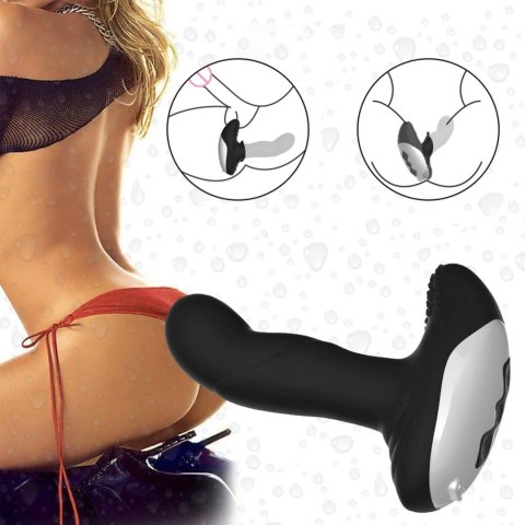 Boss Series Fox Wibrator-Silicone Massager USB 7 Function + Pulsator / Heating BLACK Boss Series Fox Wibrator-Silicone Massager USB 7 Function + Pulsator / Heating BLACK