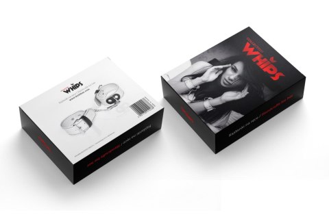 Whips Collections Kajdanki-WHIPS lakier, kajdanki damskie na ręce, srebrne Whips Collections Kajdanki-WHIPS lakier, kajdanki damskie na ręce, srebrne