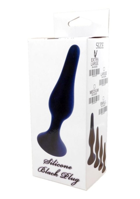 Korek analny Plug, korek analny-Silicone Plug, korek analny Black - Medium