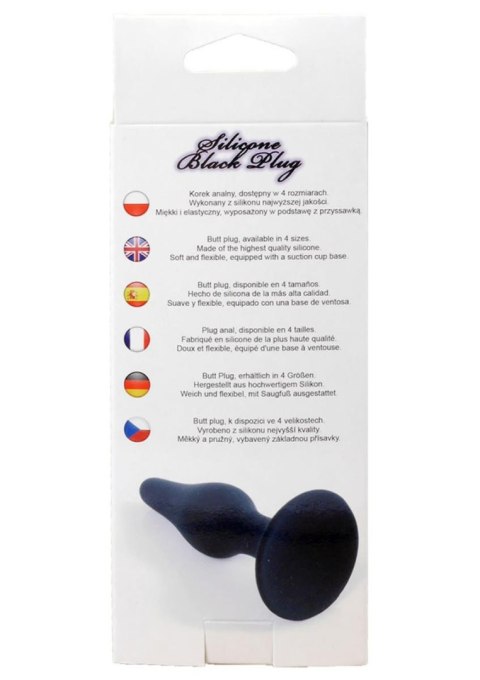 Korek analny Plug, korek analny-Silicone Plug, korek analny Black - Medium