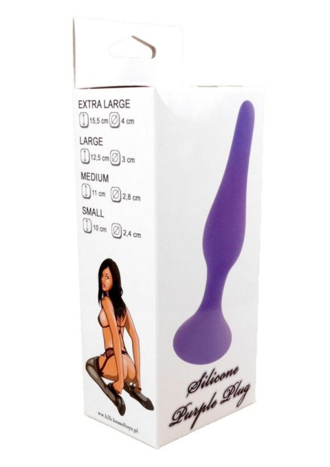 Korek analny Plug, korek analny-Silicone Plug, korek analny Purple - Medium
