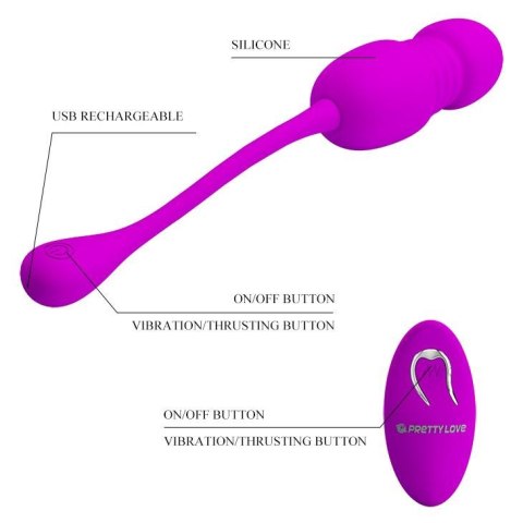 Pretty Love PRETTY LOVE - Callieri, 12 vibration functions 12 thrusting settings Memory function Wireless remote control Pretty Love PRETTY LOVE - Callieri, 12 vibration functions 12 thrusting settings Memory function Wireless remote control