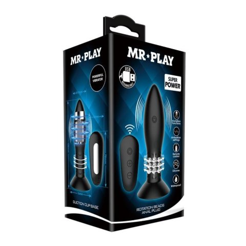 Mr. Play MR PLAY - Rotation Beads Anal Plug, korek analny Mr. Play MR PLAY - Rotation Beads Anal Plug, korek analny