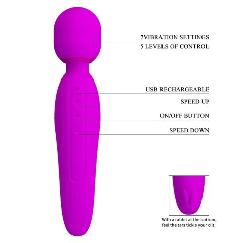 4 Pretty Love 2 WIBRATOR - CURTIS fioletowy 7 VIBRATION USB