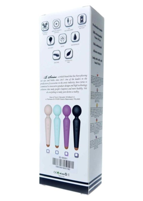 Stymulator, wibrator-Mini wibrator Power Wand, różdżka, mikrofon USB 20 Functions - Black Stymulator, wibrator-Mini wibrator Power Wand, różdżka, mikrofon USB 20 Functions - Black