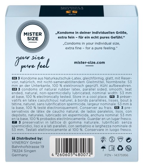 Mister Size 53mm pack of 3 Mister Size 53mm pack of 3