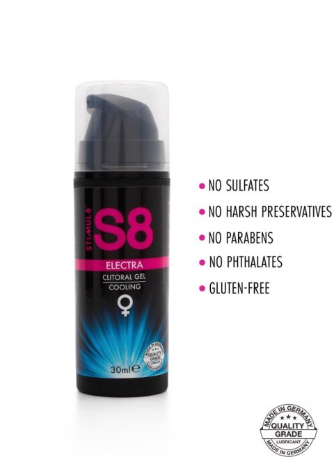 S8 Electra Clitoral Gel 30ml Cooling S8 Electra Clitoral Gel 30ml Cooling