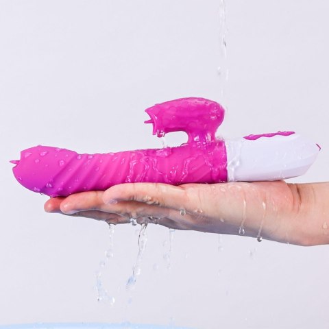 Wibrator-Silicone wibrator USB 7 Function and Thrusting Function / Heating, purple
