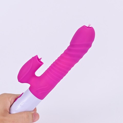 Wibrator-Silicone wibrator USB 7 Function and Thrusting Function / Heating, purple