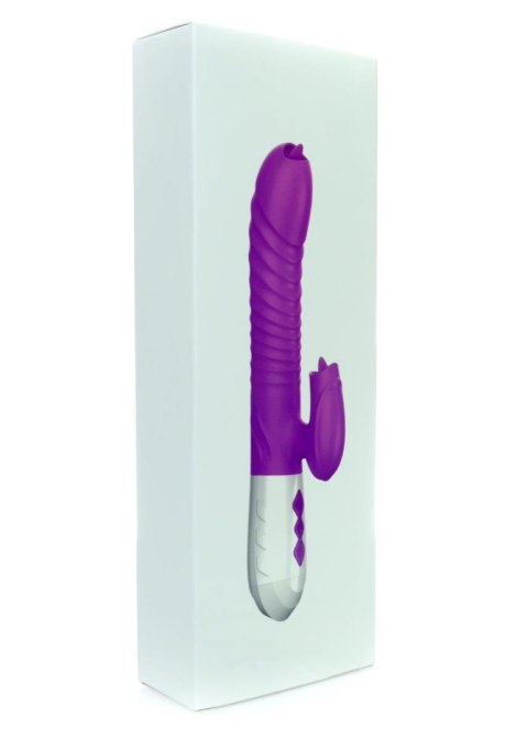 Wibrator-Silicone wibrator USB 7 Function and Thrusting Function / Heating, purple