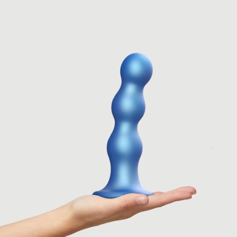 DILDO plug, korek analny BALLS METALLIC BLUE - XL